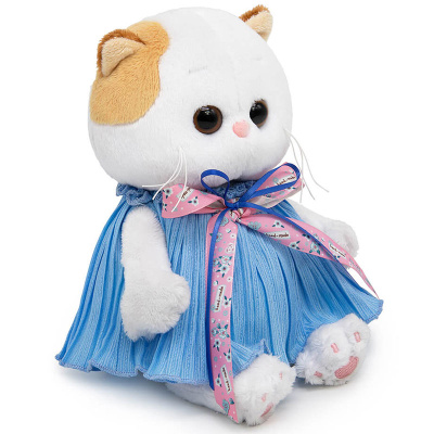 Мягкая игрушка Кошечка Ли-Ли Baby в платье из жатой ткани с бантом Budi Basa LB-139 1